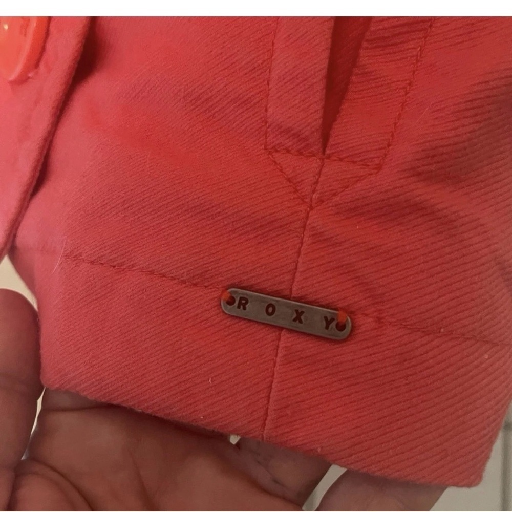 Roxy Vibrant Pink Double-Breasted Pea Coat - Picture 3 of 5